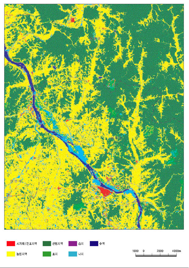 그림 7. 여주 토지 피복 분류도 이미지
